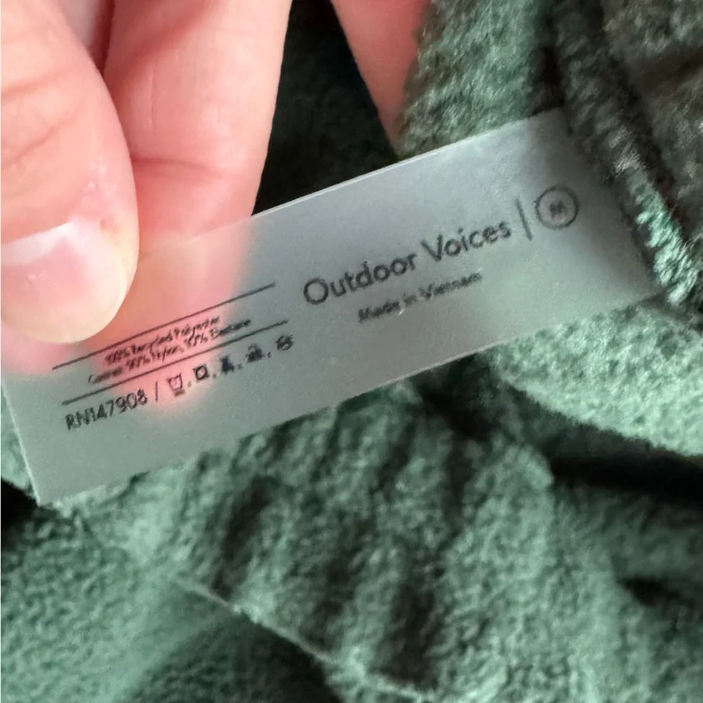 Outdoor Voices Tapered RecTrek-Panelled PrimoFleece Track Pants Green Medium - Picture 6 of 10